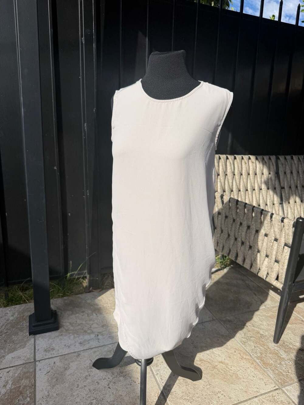 AllSaints Sleeveless Japanese Cloth Draped Hem Dress